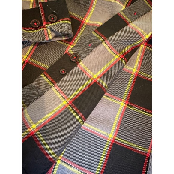 Dixxon Flannel Co Hatebreed Under The Knife Plaid Shirt Mens Grey Red Black - Picture 5 of 16